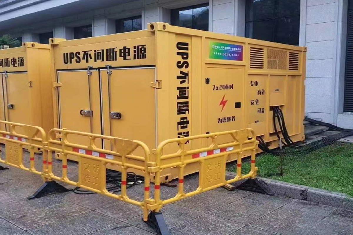 陵水发电机租赁施工现场
